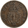 1 пфеннинг 1863 год.Вильгельм I.Пруссия.Германия.Медь.