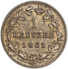 1 крейцер 1861 год.Герцогство Нассау.Германия.