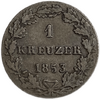 1 крейцер 1853 год.Вольный город Франкфурт на Майне.Германия.