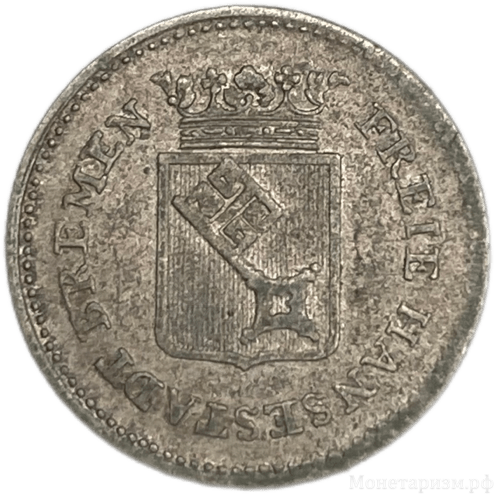 1 гротен 1840 год.Свободный город Бремен.Германия.
