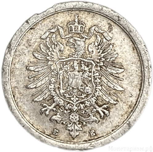 1 пфеннинг 1917 год E.Серия бумажная марка.Империя.Германия.