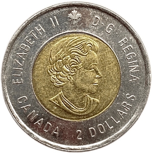 2 доллара 2018 год.100 лет начала II Мировой Войне.Канада.Биметалл.