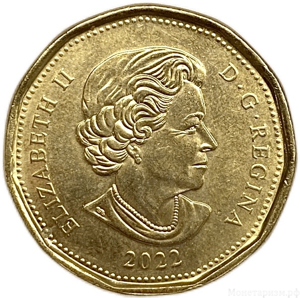 1 доллар 2022 год.Александр Грейам Белл - 175 лет.Канада.Цветная.
