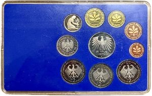 Годовой набор монет 1979 год D.ФРГ.Германия.Пластик синий.Proof. 