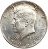 50 центов 1964 год без букв МД.Президент Джон Кеннеди.США.Серебро.