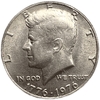 50 центов 1976 год  без буквы МД.200 лет независимости США.Президент Джон Кеннеди.США.