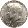 50 центов 1976 год без буквы МД.200 лет независимости США.Президент Джон Кеннеди.США.