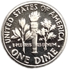 10 центов (1 дайм) 1972 год S.Франклин Рузвельт.США.Proof.