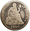10 центов (1 дайм) 1890 год.США.Серебро.