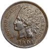1 цент 1901 год.Индеец.США.Бронза.