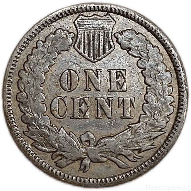 1 цент 1895 год.Индеец.США.Бронза.