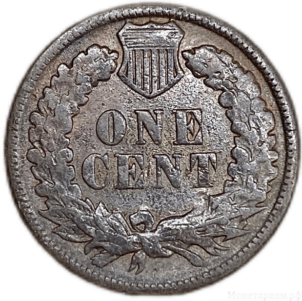 1 цент 1893 год.Индеец.США.Бронза.