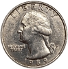 25 центов 1989 год P.Джордж Вашингтон.США.