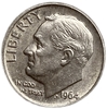 10 центов (1 дайм) 1964 год S.Франклин Рузвельт.США.Серебро.