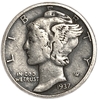 10 центов (1 дайм) 1937 год W.Меркурий.Свобода.США.Серебро.