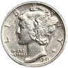 10 центов (1 дайм) 1941 год W.Меркурий.Свобода.США.Серебро.