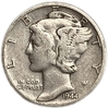 10 центов (1 дайм) 1944 год W.Меркурий.Свобода.США.Серебро.