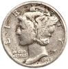10 центов (1 дайм) 1945 год W.Меркурий.Свобода.США.Серебро.