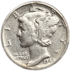 10 центов (1 дайм) 1942 год W.Меркурий.Свобода.США.Серебро.