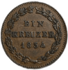 1 крейцер 1834 год.Герцог Уильям.Нассау.Германия.Медь.