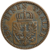 2 пфеннинга 1866 год А.Вильгельм I.Пруссия.Германия.Медь.
