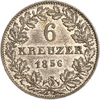 6 крейцеров 1856 год.Вольный город Франкфурт на Майне.Германия.