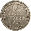 1/12 талера 1853 год.Георг V.Ганновер.Серебро.