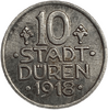 10 пфеннигов 1918 год.Дюрен.Нотгельд.Германия.