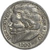 10 пфеннигов 1920 год.Бетховен.Веймарская Республика.Нотгельд.Бонн.Германия.
