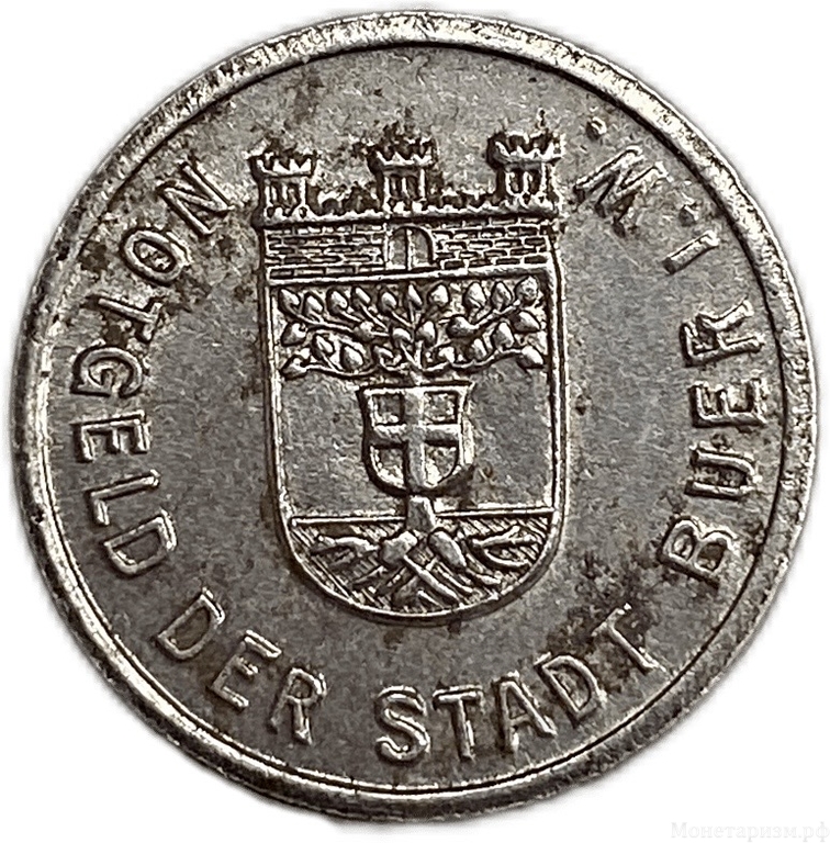 10 пфеннигов 1919 год.Бюр.Германия.Нотгельд.