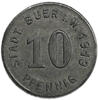 10 пфеннигов 1919 год.Бюр.Германия.Нотгельд.