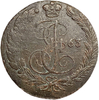 5 копеек 1763 год ЕМ.Екатерина II.Медь.