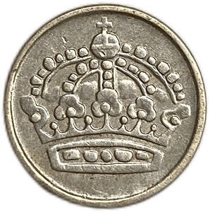 10 эре 1955 год.Густав VI.Швеция.Серебро. 