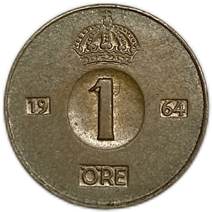 1 эре 1964 год.Густав VI.Швеция.