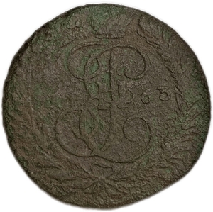 2 копейки 1763 год ЕМ.Екатерина II.Медь. 