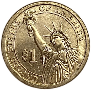 1 доллар 2009 год.10 президент Америки (1841-1845 гг.).Джон Тайлер.США.