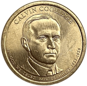 1 доллар 2014 год.30 президент Америки (1923-1929 гг.).Калвин Кулидж.США.
