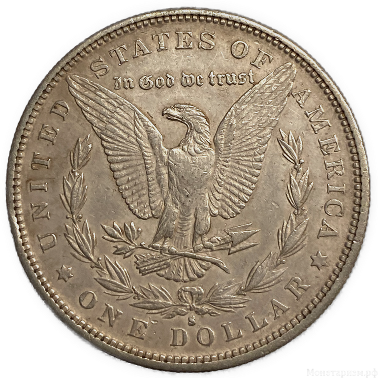 1 доллар 1882 год.Морган.США.Серебро.