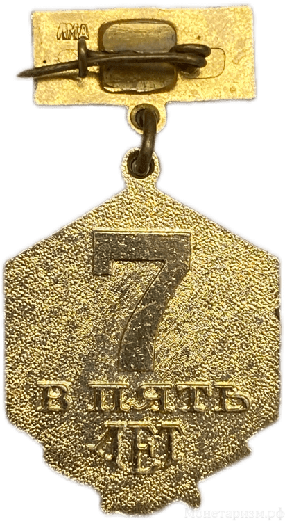Знак подвесной Трудовым успехам слава 1962 год ЛМД.7 в пять лет.Космос.