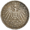 3 марки 1909 год.Вильгельм II.Германия.Серебро.