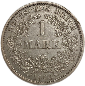 1 марка 1903 год E.Германия.Серебро.  