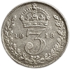 3 пенса 1918 год.Георг V.Великобритания.Серебро. 