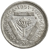 3 пенса 1951 год.Георг VI.ЮАР.Британская Африка.Серебро.
