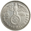 2 рейхсмарки 1937 год G.Пауль фон Гинденбург.Германия.3-ий Рейх.Серебро. 