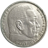 2 рейхсмарки 1939 год B.Пауль фон Гинденбург.Германия.3-ий Рейх.Серебро.