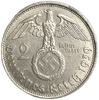 2 рейхсмарки 1939 год B.Пауль фон Гинденбург.Германия.3-ий Рейх.Серебро.