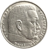 2 рейхсмарки 1939 год D.Пауль фон Гинденбург.Германия.3-ий Рейх.Серебро.