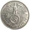 2 рейхсмарки 1939 год F.Пауль фон Гинденбург.Германия.3-ий Рейх.Серебро. 