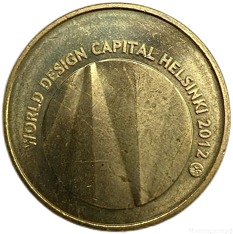 5 евро 2012 год.Хельсинки-мировая столица дизайна.Финляндия. 