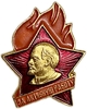 Значок В.И.Ленин.За активную работу.Костёр.СССР.